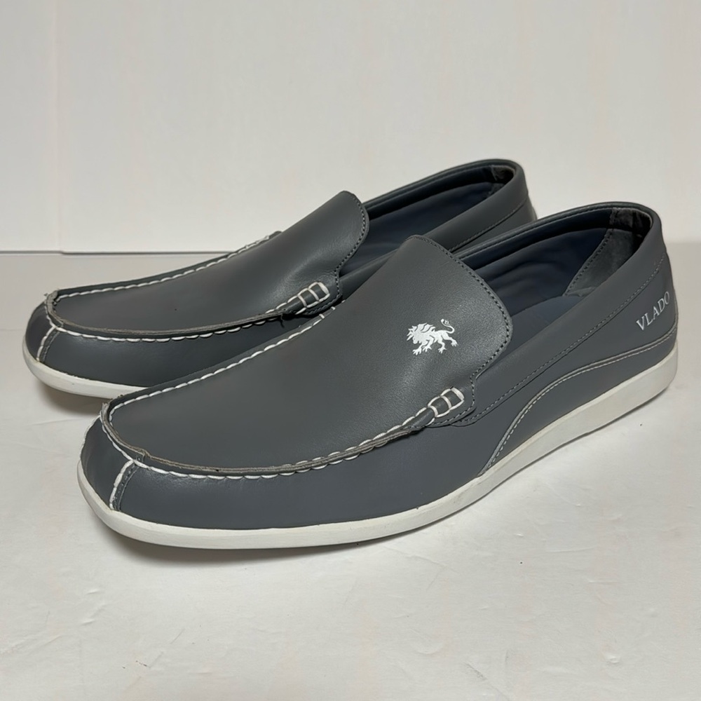 VLADO LUXURY ELITE Men’s Grey Vegan Leather Loafer